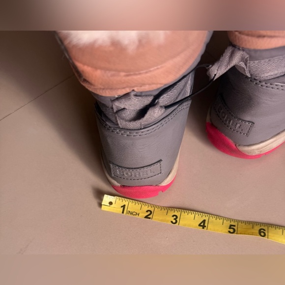 Sorel Whitney II Pink Grey Snow Water Proof Outdoor Hiking Rain Boots Size 10 - Picture 7 of 16